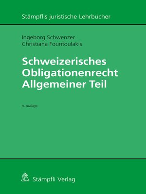 cover image of Schweizerisches Obligationenrecht Allgemeiner Teil
